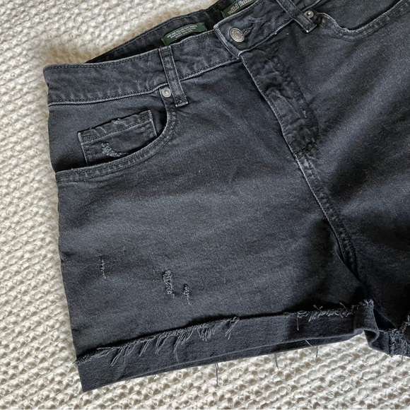 Wild Fable High Rise Rolled Cuff Black Denim Shorts Size 12 - Picture 4 of 9